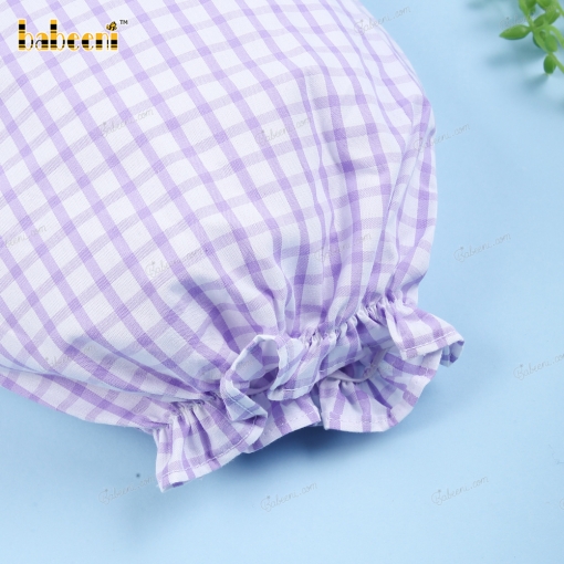 Lavender Geometric Smocked 2 Pieces Set For girl - BB3149